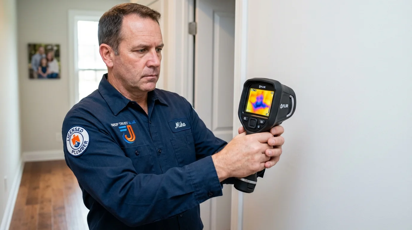 Thermal imaging leak detection by Johns Plumbing LLC in Ashford